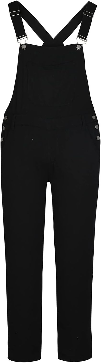 02#big and Tall Work Overalls-black