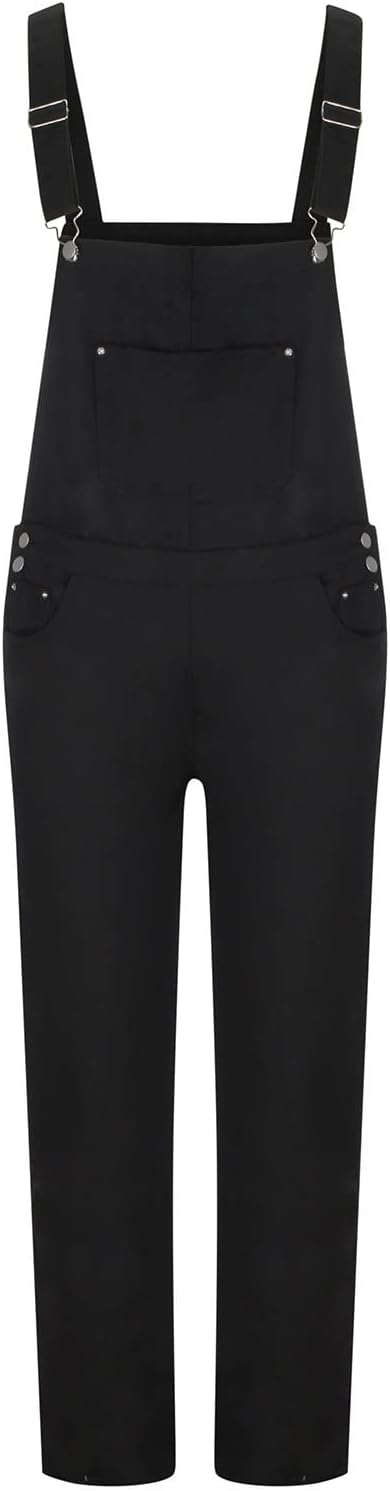 07#loose Fit Work Overalls-black