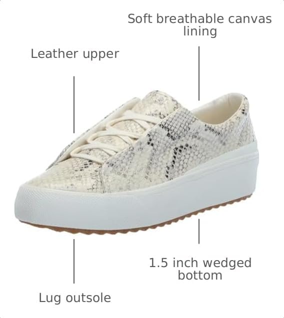 Cream Snakeskin Leather