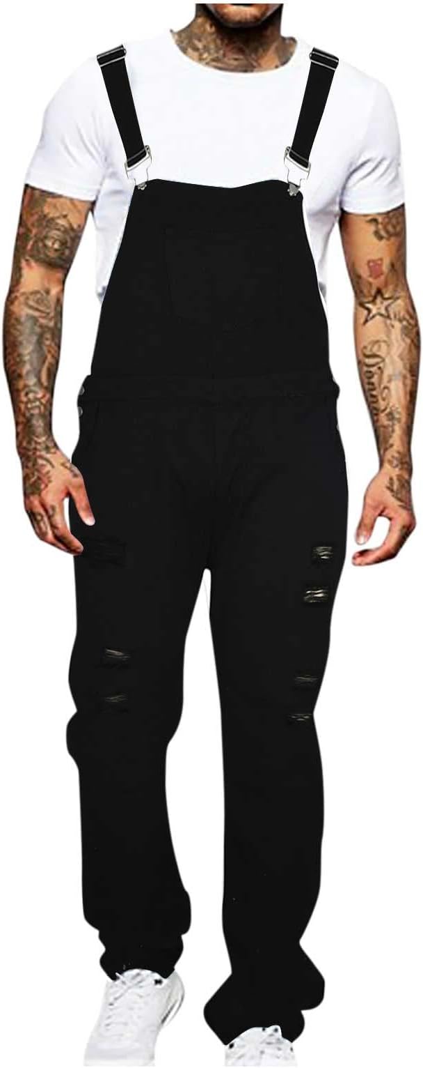 04#casual Jean Jumpsuit Romper-black