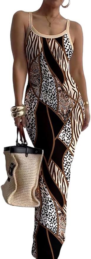 8086 Brown Leopard Print