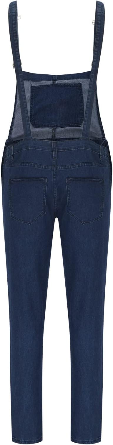 15#fashion Hip Hop Overalls-dark Blue