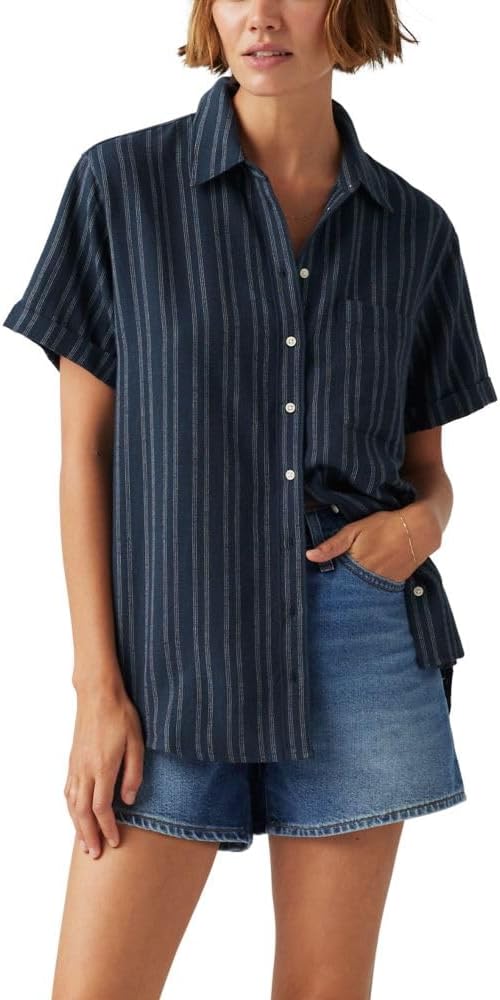 Shin Beach Stripe Navy Blazer