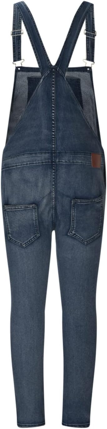 14#slim Fit Suspenders Overalls-blue