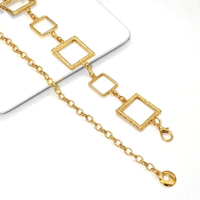 Large Small Squares Gold