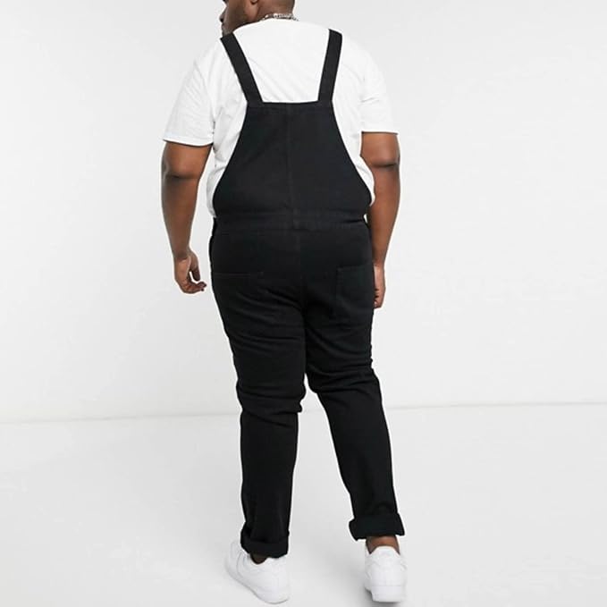 07#loose Fit Work Overalls-black