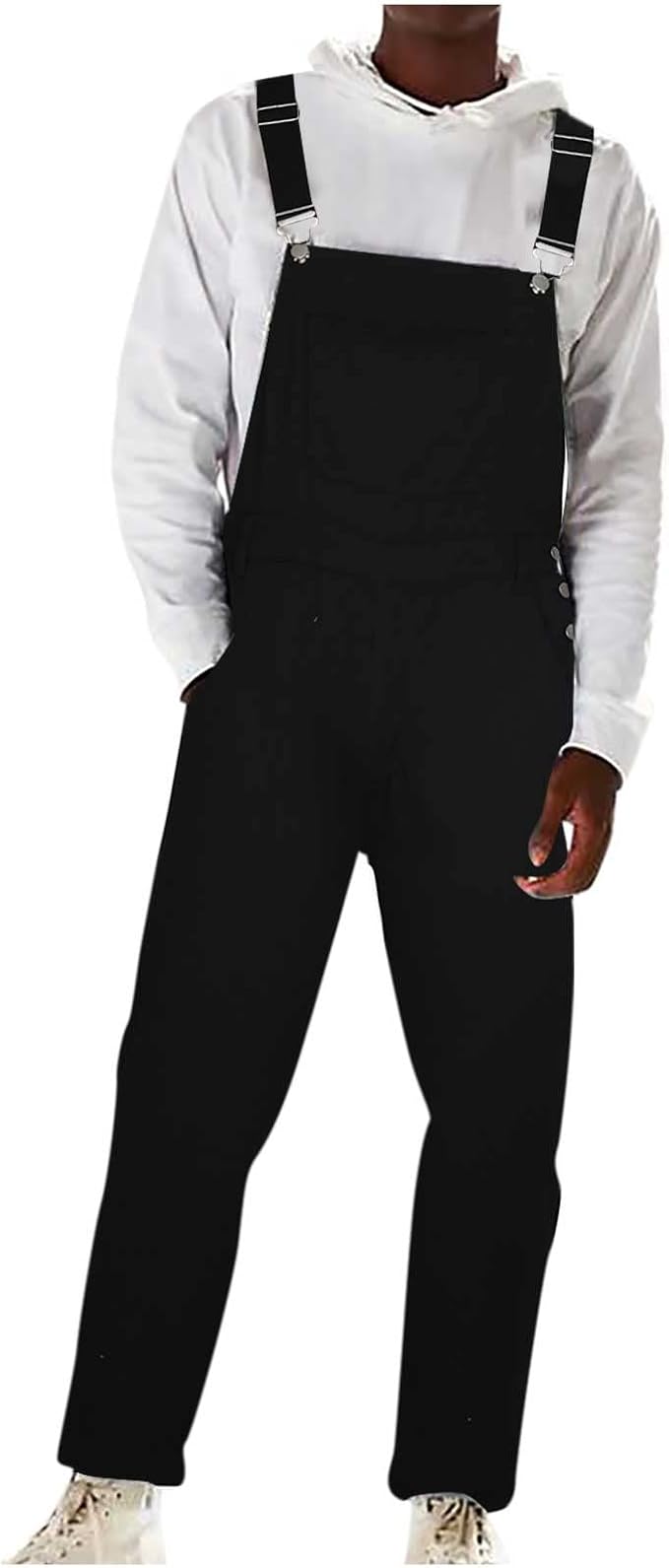 02#big and Tall Work Overalls-black