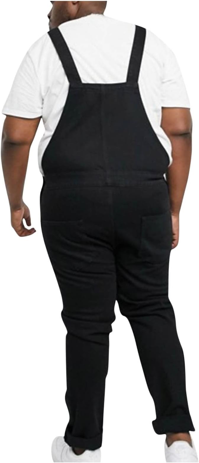 07#loose Fit Work Overalls-black