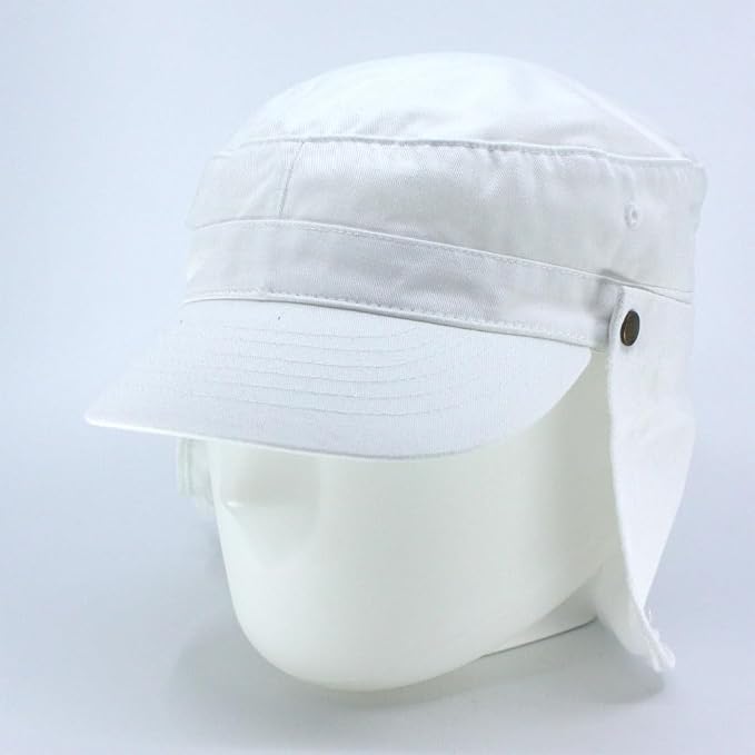 White Cadet W/ Removable Flap