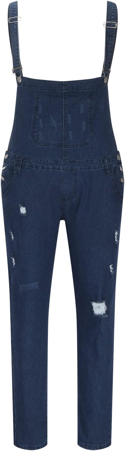 15#fashion Hip Hop Overalls-dark Blue