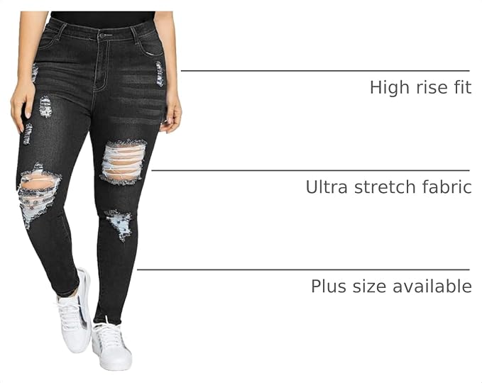 Distressed Skinny Black