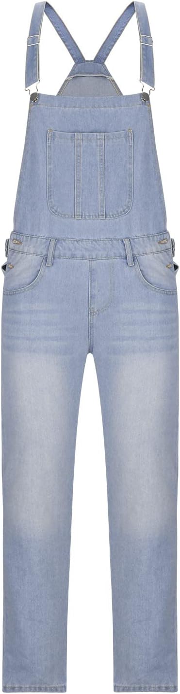 26#wash Denim Jumpsuit-light Blue