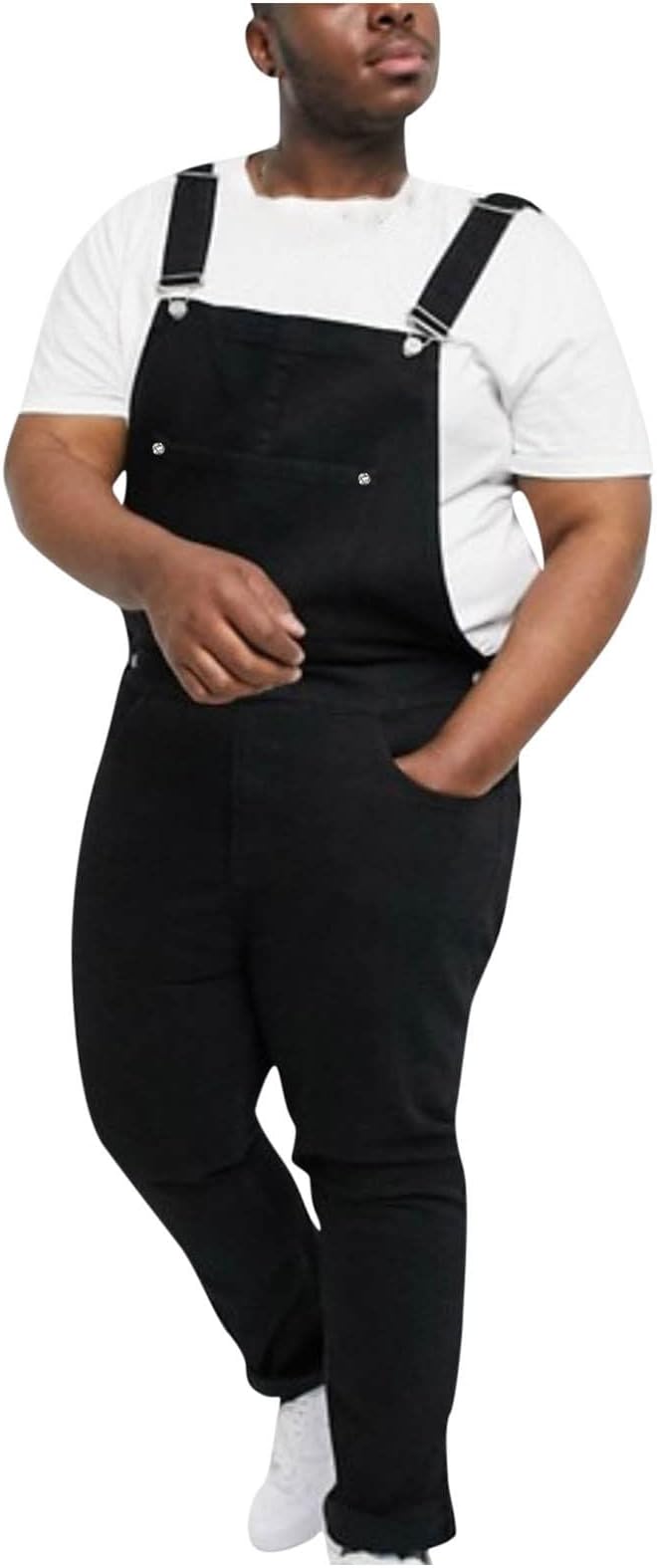 07#loose Fit Work Overalls-black