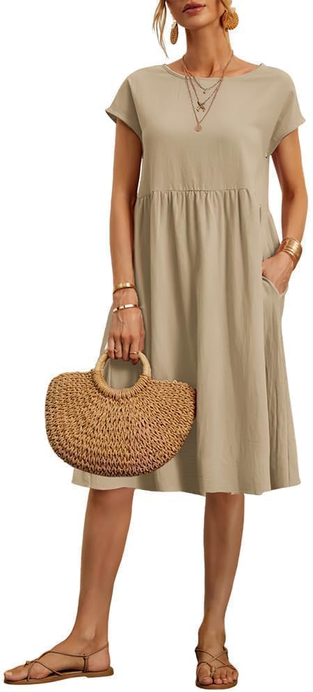 Khaki Midi Dress