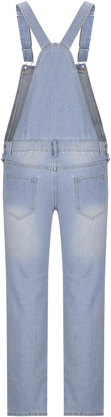 26#wash Denim Jumpsuit-light Blue