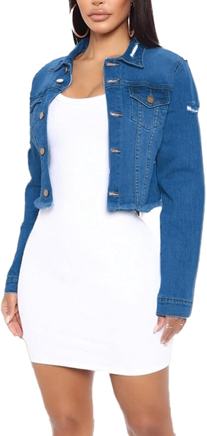 Blue Short Denim Jackets 14