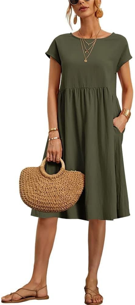 Army Green Midi Dress
