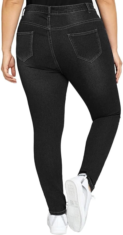 Distressed Skinny Black