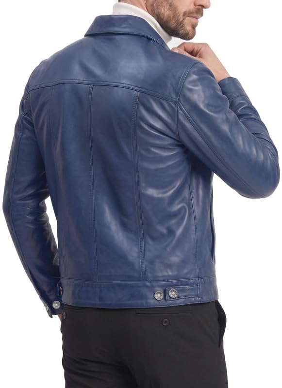 Blue Leather Jacket