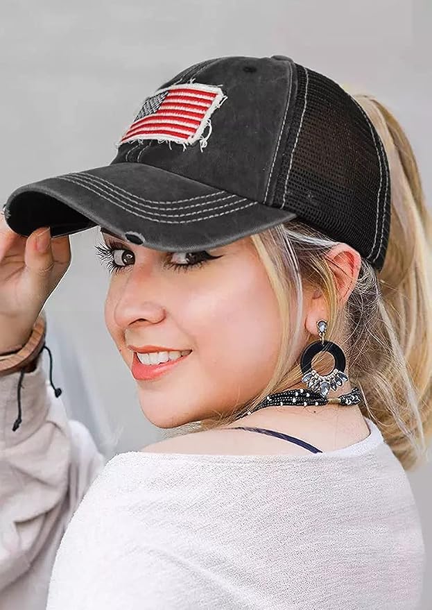 2pcs Mesh America Flag (Black+grey)
