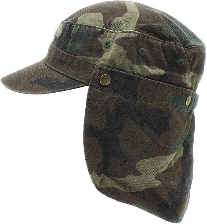 Woodland Camo Cadet W/ Removable Flap