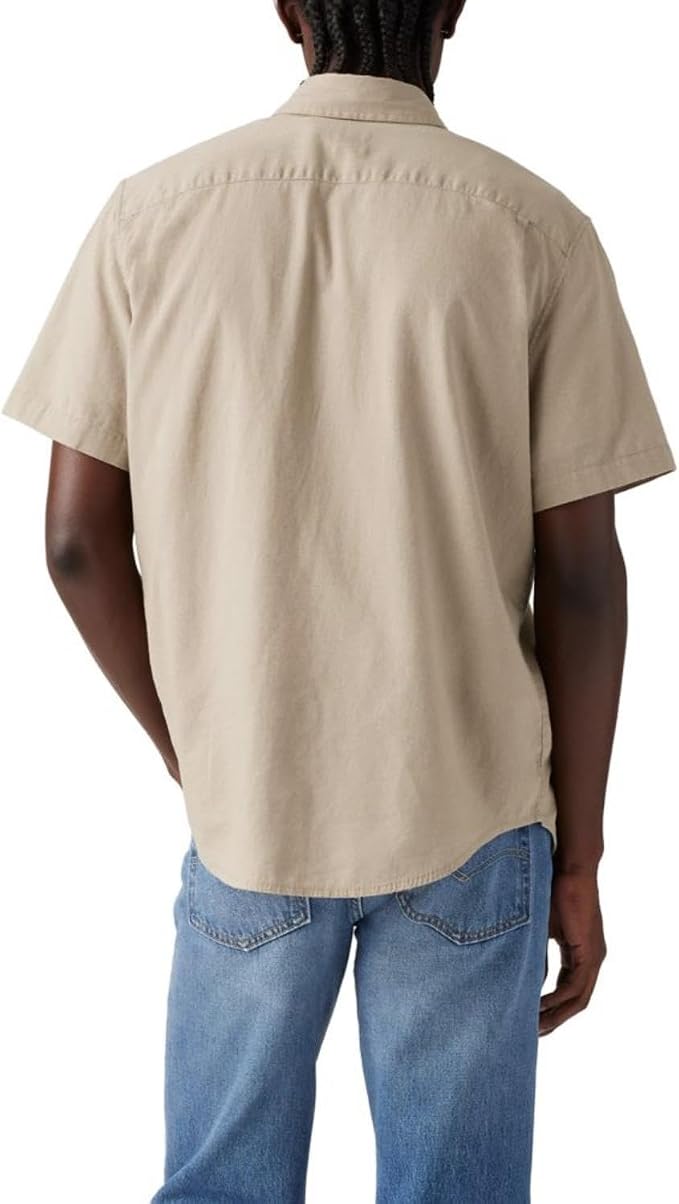 Vintage Khaki Cotton Linen
