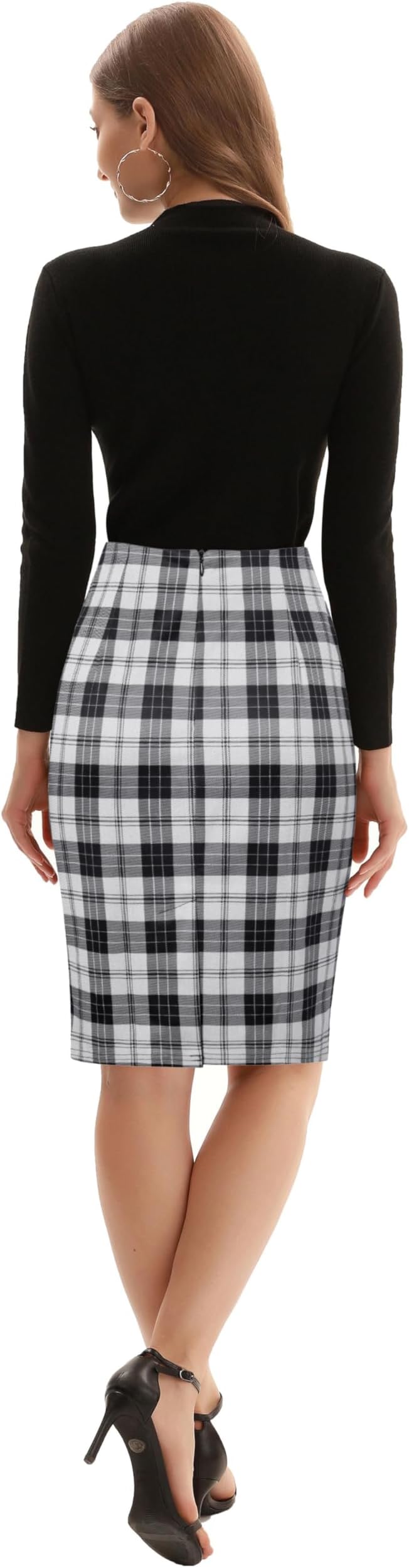 Plaid White Black