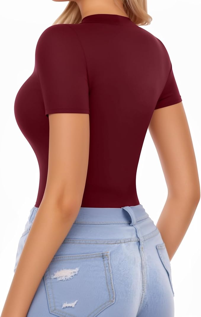 05-short Sleeve Burgundy
