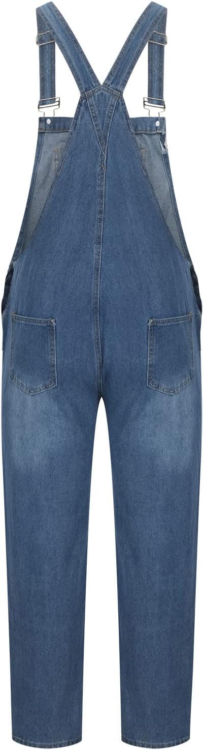 01#denim Bib Overalls for Men-light Blue