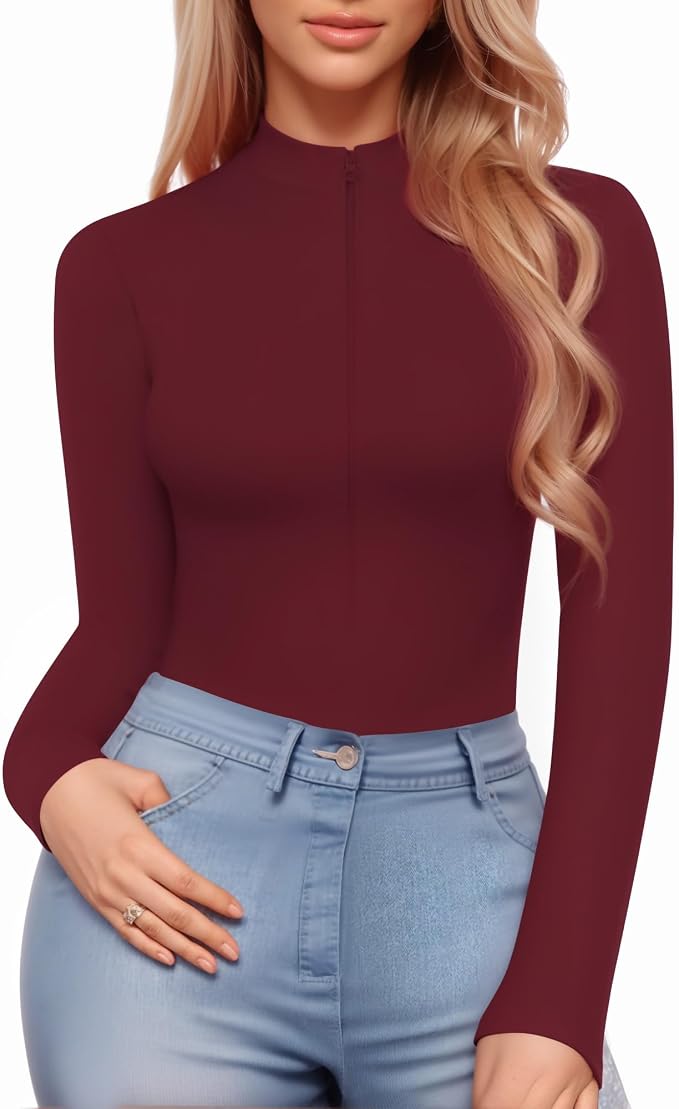 06-long Sleeve Burgundy