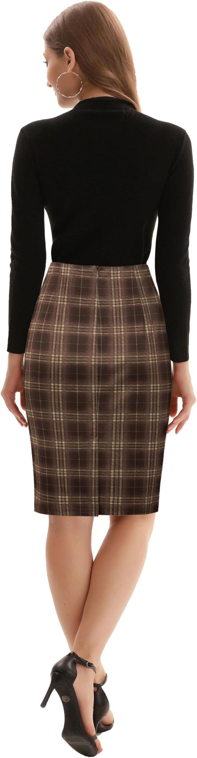 Plaid Brown White