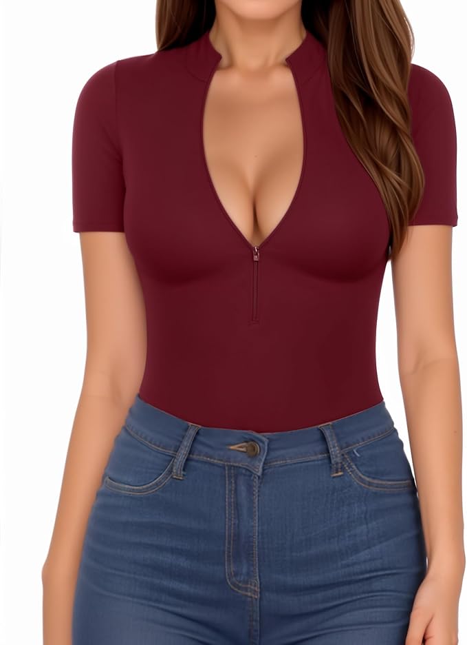 05-short Sleeve Burgundy