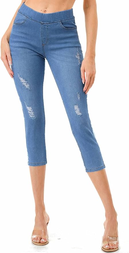 Capri-medium Blue Ripped