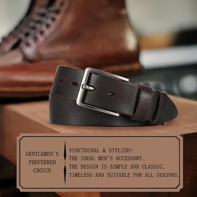 Full Grain Mocha Brown Belt