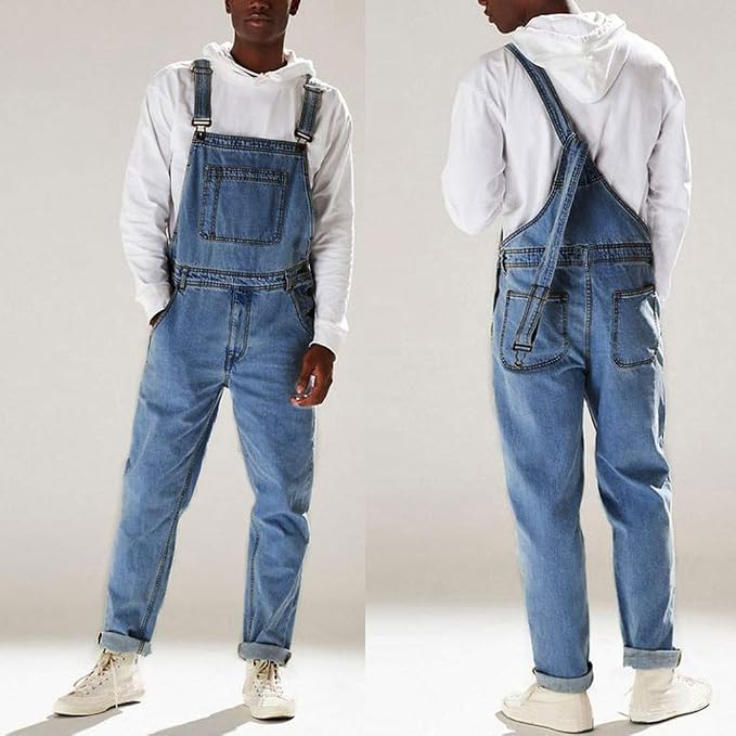 23#slim Fit Stretchy Pants Jumpsuit-blue