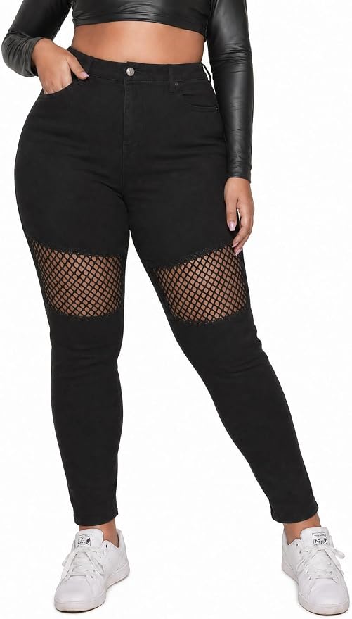 Fishnet Mesh Insert Black
