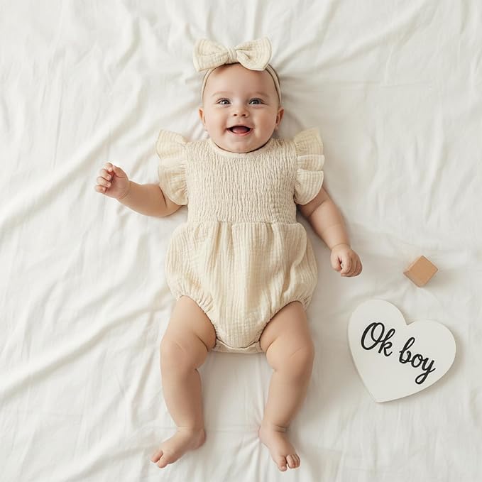 Smocked Beige