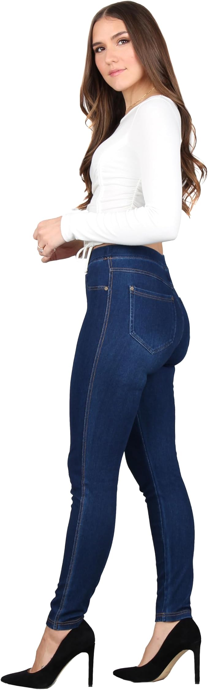 Dark Blue With Gold Stitching