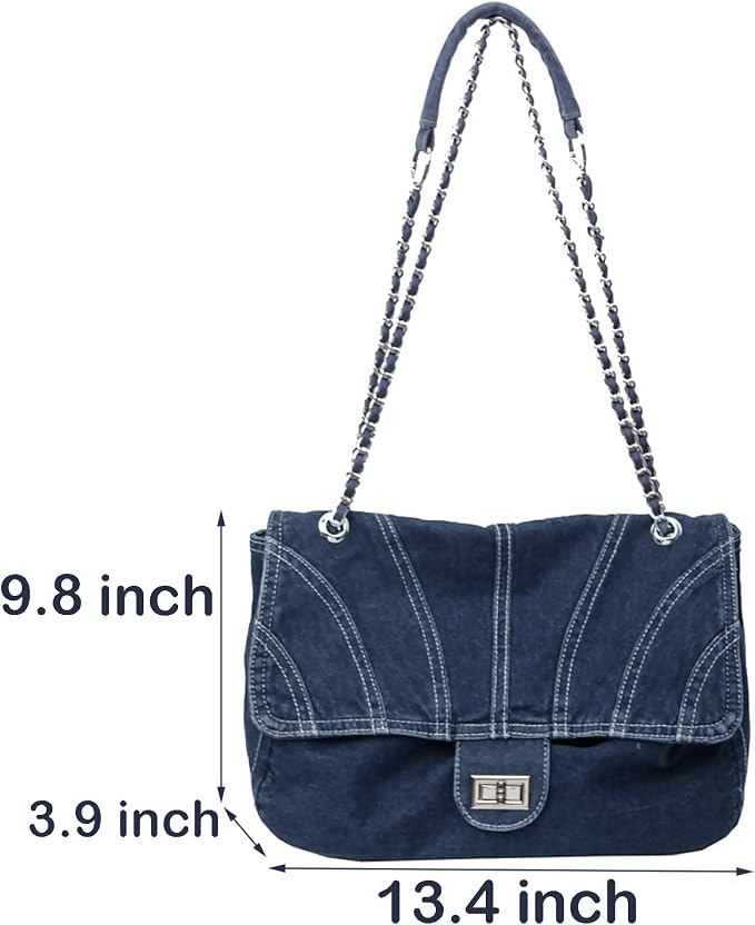 #C Dark Blue Denim Bag