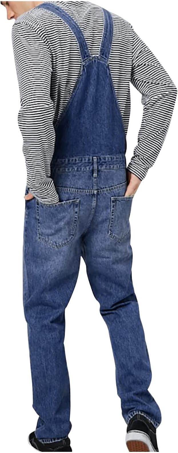 26#wash Denim Jumpsuit-blue