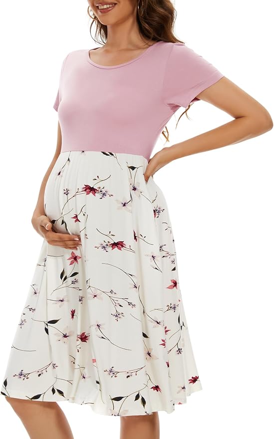 Pink-floral White