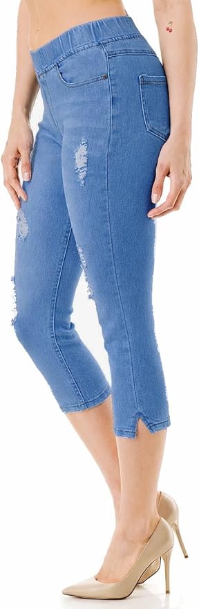 Capri-medium Blue Ripped