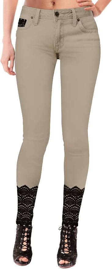 Lace-khaki