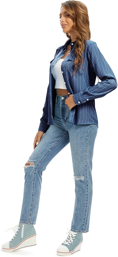 Striped Blue