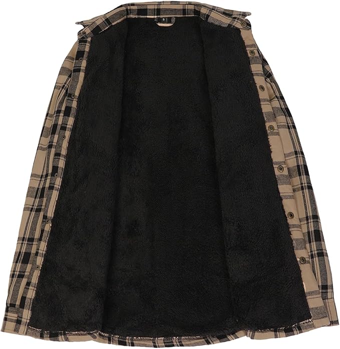 Sherpa Lined Khaki Black