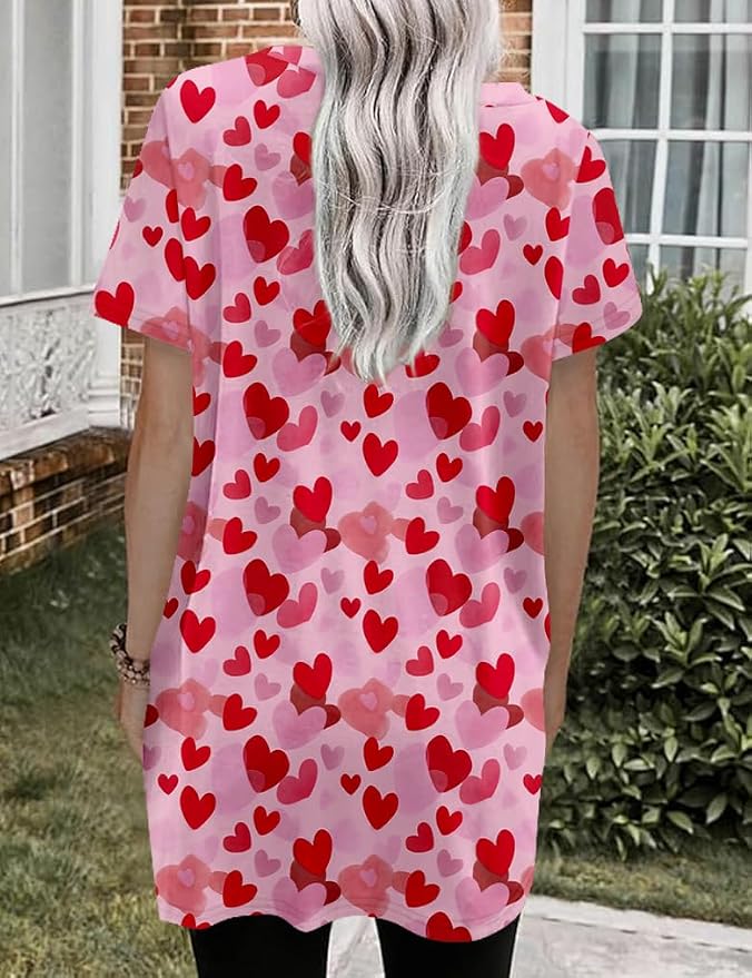 Z Pink Heart Print