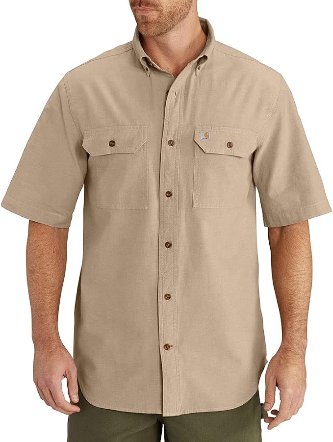 Dark Tan Chambray