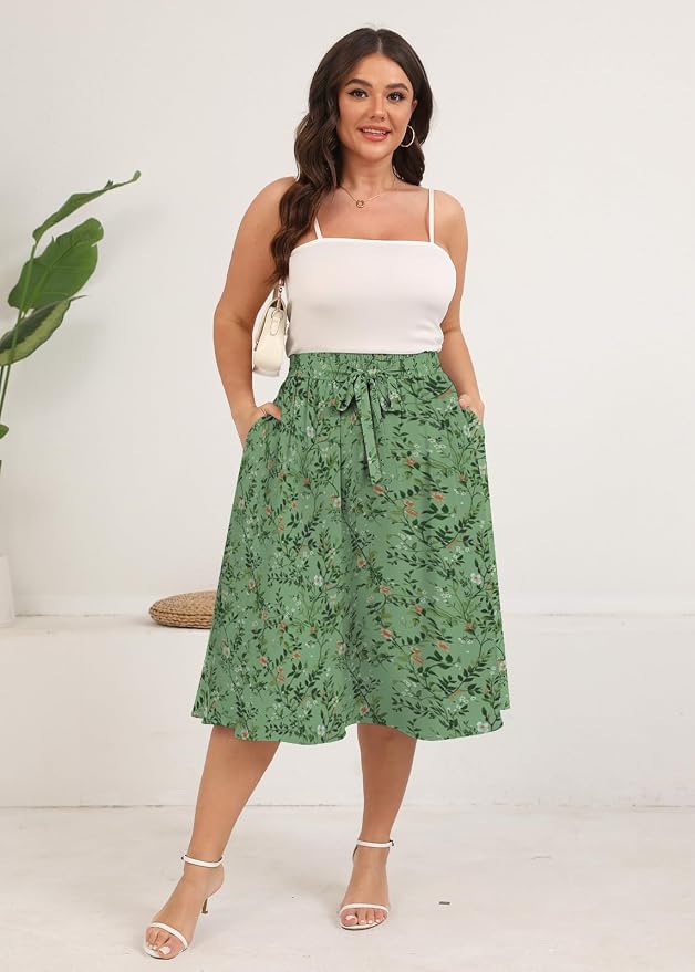 Green White Flower