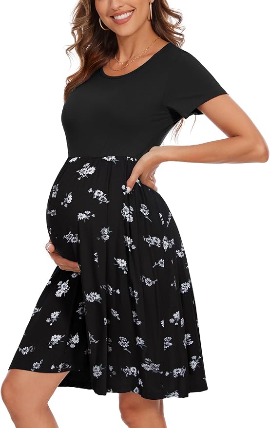 Black-floral Black White