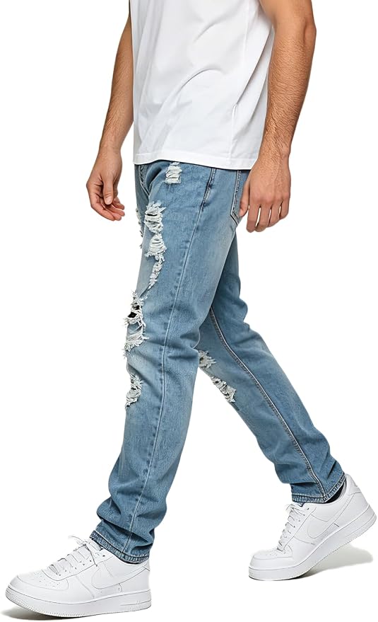 Ripped Light Blue